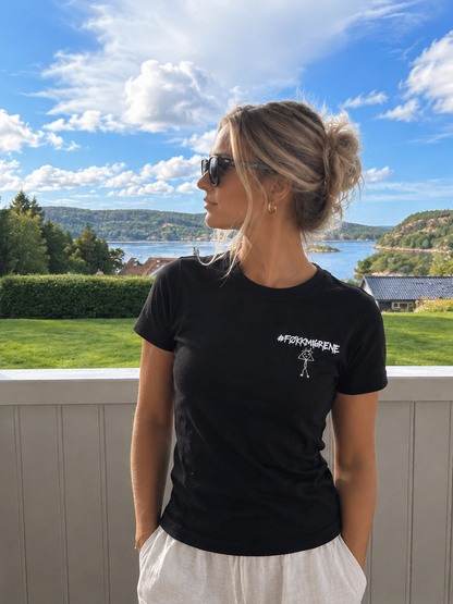 #FØKKMIGRENE T-skjorte – Svart (Dame)