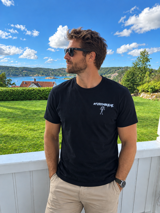 #FØKKMIGRENE T-skjorte – Svart (Herre)