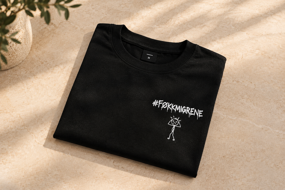 #FØKKMIGRENE T-skjorte – Svart (Dame)