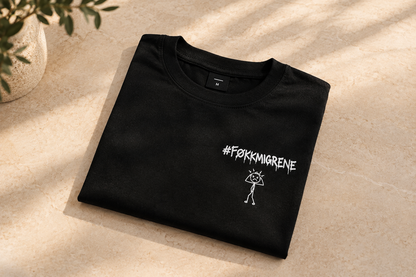 #FØKKMIGRENE T-skjorte – Svart (Dame)
